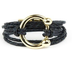 CORSO NWT leather gold bracelet horseshoe